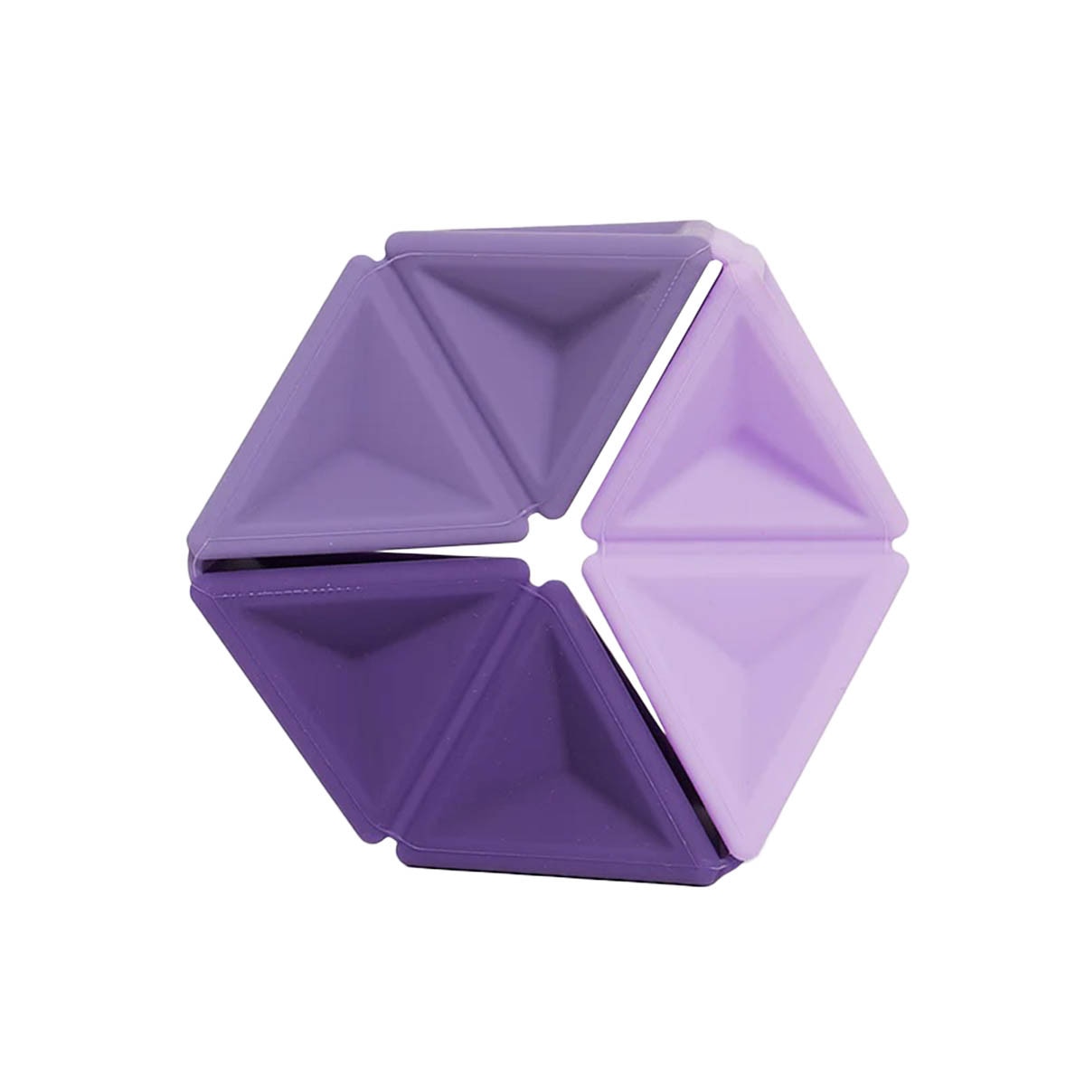 Speks pivot silicone flexagon fidget toy purple